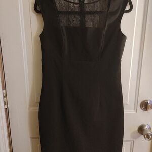 CALVIN KLEIN Womens  Sleeveless Knee Length Cocktail Sheath Dress Sz 8 Lace top